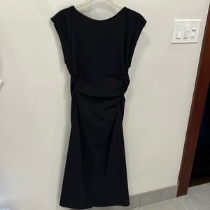 Zara woman fitted black dress calls length